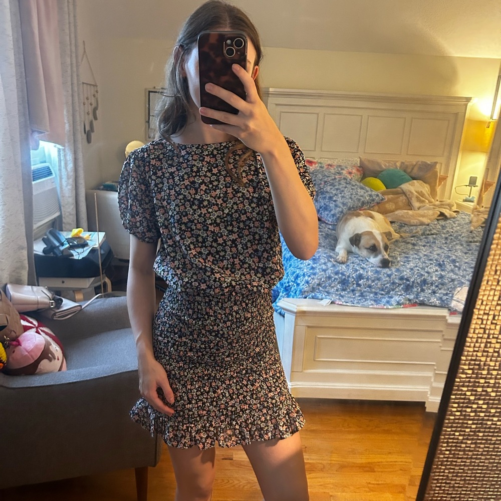 HYFVE HYFVE HYFVE floral print dress w/ ruched bottom